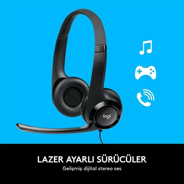 Logıtech H390 Usb Kulaklık-Siyah 981-000406 #3