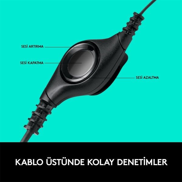 Logıtech H390 Usb Kulaklık-Siyah 981-000406 #4