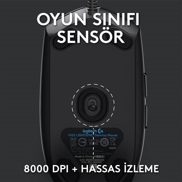 Logitech G G102 Lıghtsync Oyuncu Mouse 910-005823 #2