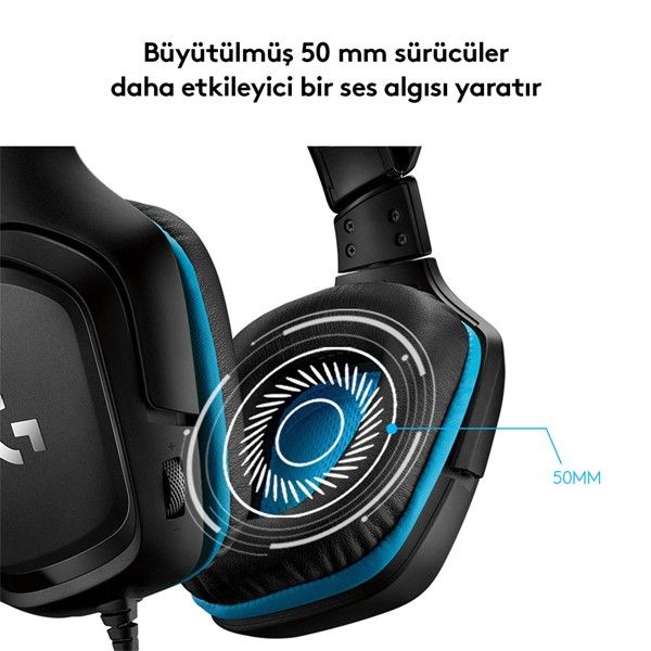 Logitech G G432 7.1 Surround Ses Oyuncu Kulaklığı 981-000770 #4