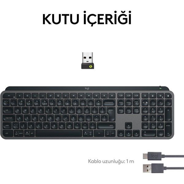 LOGITECH Mx Keys S Gelişmiş Kablosuz Klavye Siyah -920-011594 #3