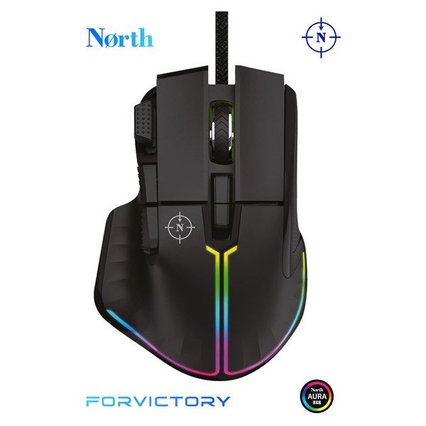 NORTH Ragnarok USB 12800dpi Gaming Siyah Mouse RGB #1