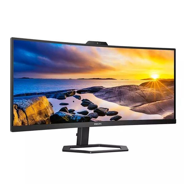 PHILIPS 34' VA 34E1C5600HE/00 1MS 100HZ HDMI-DP USB-C KAVISLI WEB KAMERALI MONİTÖR  3440X1440 #1