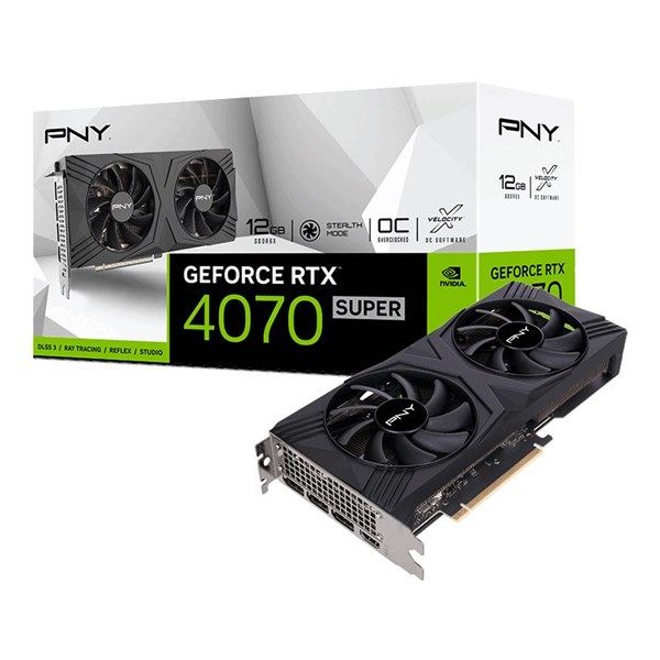 PNY 12GB RTX4070 SUPER VERTO OVERCLOCKED VCG4070S12DFXPB1-O GDDR6X HDMI-DP PCIE 4.0 #1