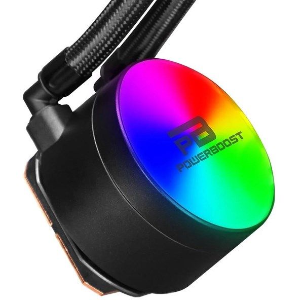 POWERBOOST 240mm NOBLE 240 PB-LCS-YC240 Rainbow Sıvı Soğutmalı AM5-1700p İşlemci Fanı #4