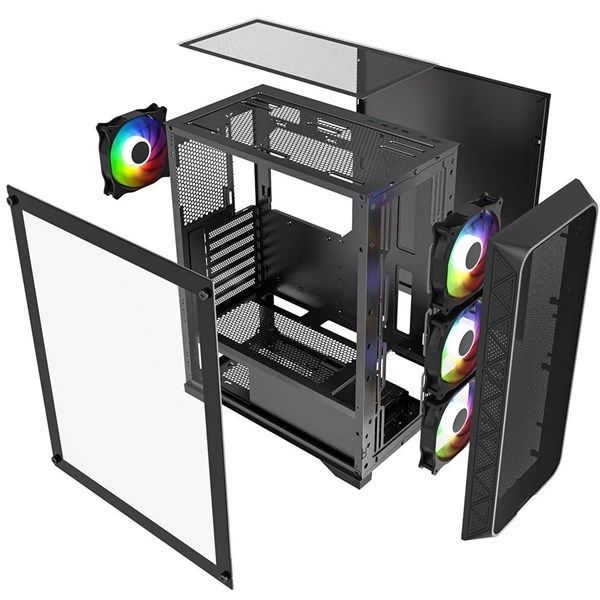POWERBOOST 600W 80+ PB-PS5846B Gaming Mid-Tower PC Kasası #4