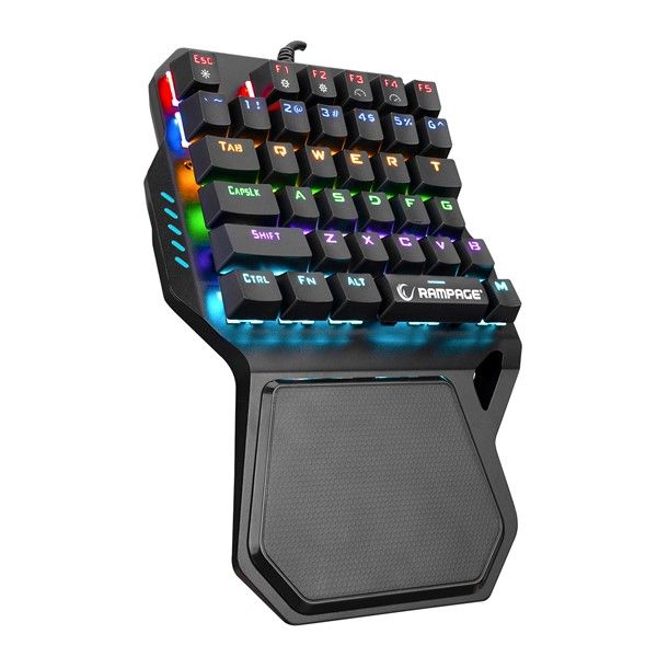 Rampage KB-R77 PALM USB Rainbow Backlight Outemu Blue Switch Mekanik 36 Tuşlu Mini Gaming Oyuncu Klavyesi #2