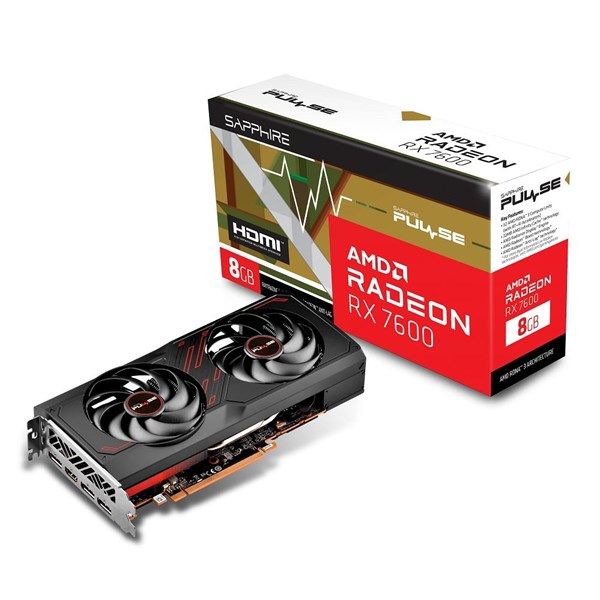 SAPPHIRE 8GB RX7600 PULSE 11324-01-20G GDDR6 HDMI-DP PCIE 4.0 #1