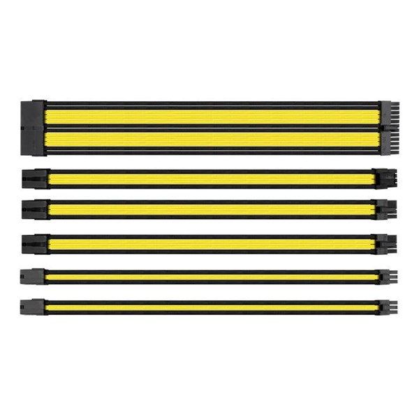 Thermaltake AC-047-CN1NAN-A1 TtMod Sarı/Siyah Power Supply Sleeved Kablo Seti (16 AWG) #1