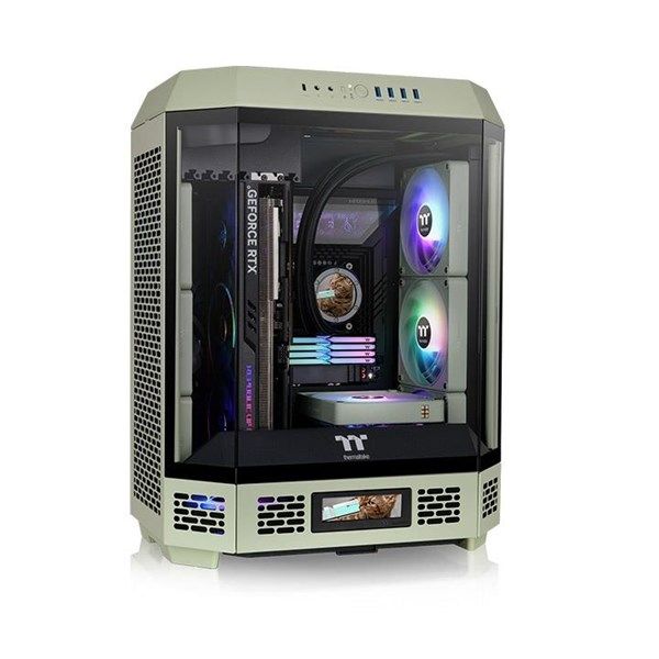 THERMALTAKE THE TOWER 600 TG CA-1Z1-00MEWN-00 GAMING MID-TOWER PC KASASI YEŞİL #1