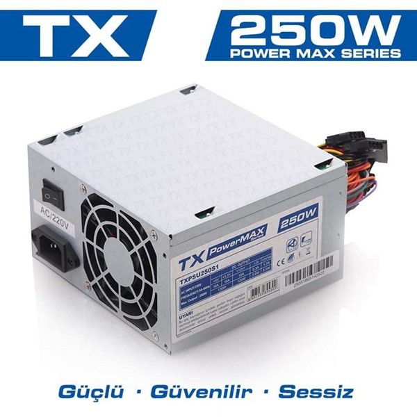 TX 250W POWERMAX TXPSU2501 8CM FANLI POWER SUPPLY #2