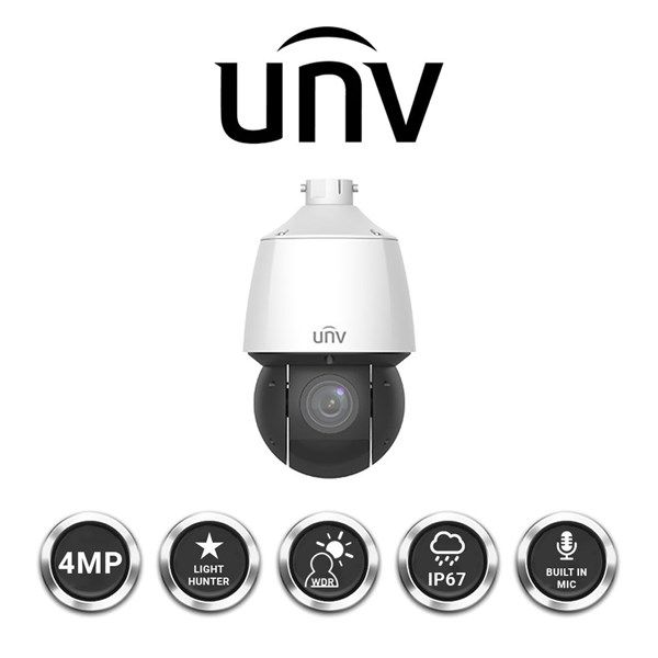 UNV 4MP IPC6424SR-X25-VF-B LightHunter  25X Optık Zoom  4.8Mm-120Mm 100 Mt Ip67/Ik10 Ip Speed Dome Kamera #1