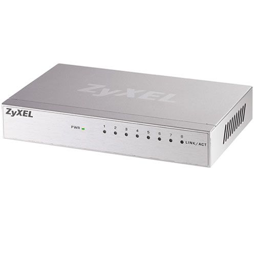 ZYXEL GS-108B 8 PORT 10/100/1000 MBPS SWITCH METAL KASA #1