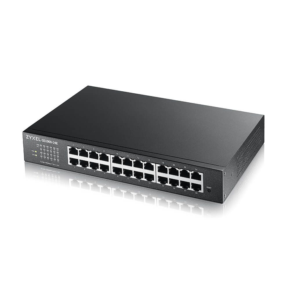 ZYXEL GS1900-24E-EU0103F 24 PORT 24x10/100/1000 L2 GİGABİT DESKTOP FANSIZ WEB SMART YÖNETİLEBİLİR SWITCH V2 #1