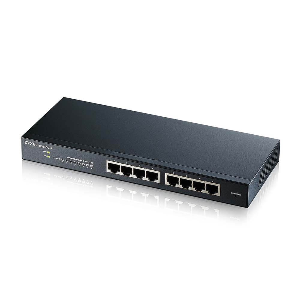 ZYXEL GS1900-8 V2 8 PORT 8x10/100/1000 WEB YÖNETİLEBİLİR SWITCH #1